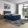 Livetastic BOXSPRING POSTELJA 140 cm  x 200 cm , les, kovina, umetna masa, tekstil modra