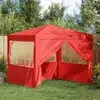 vidaXL vidaXL Zabavni šotor Rdeča 250 x 250 x 240 cm PE in jeklo, (5000219061)