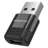 USB-A v USB-C OTG adapter Borofone BV18 za prenos podatkov, hitro polnjenje do 3A - črn