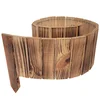 Lesena vrtna ograja 5 kosov 110x30x20cm - ogrevana s plamenom - rjava - dolžina 550 cm