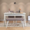 HANAH HOME Trpezarijski set Costa White Grey