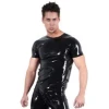 LateX črno unisex lateks majica - XXL