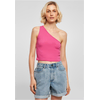 Womens cropped asymmetrical top light purple