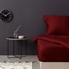 De Maroon Maroon Satenska Fitted Plahta (FR)