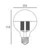 DESIGN BY US LED-žarnica za ogledalo Globe 80, srebrna, E27, 3,5 W, 2700 K - srebrna, prosojna - Steklo