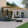 vidaXL Avtomatska tenda LED + senzor 600x300 cm rumena/bela