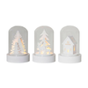Eglo 410045 - SET 3x LED božićna dekoracija KUPOL LED/0,06W/1xCR2032 bela