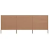 Vidaxl 3-panelni vetrobran tkanina 400x80 cm taupe