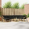 Set vanjskih sofa 9 pcs Bijela i crna