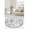 Conceptum Hypnose Tepih Marble, O100cm, Beli