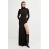 Obleka Coperni Leg Cut-Out Rib Gown