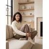 Sinsay - Postavljene wide leg pantalone - kafa