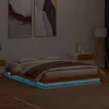 LED okvir kreveta voštano smeđi 160x200 cm od masivne borovine