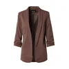 PIECES Blazer PCBOSELLA temno rjava/bela