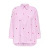 ONLY Bluza ONLNew Lina Grace svetlo roza/ognjeno rdeča/bela