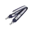 Trak za torbo s karabinčki širine 5 cm - modro temno srebrn