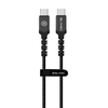 BLAVEC RAPTOR OPLETENI KABEL – TIP C DO TIP C – PD 60W 3A 300 cm – crni
