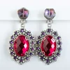 BRANIC JEWELRY Minđuše sa crvenim kristalima Petra