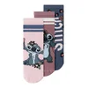 NAME IT Nogavice NMFJinea Stitch mornarska / mauve / roza / črna