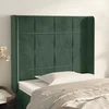 shumee vidaXL Vzglavje z ušesi temno zeleno 93x16x118/128 cm žamet
