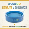 IPoolGo okrogli bazen 4,6 m x 1,2 m | Modra Barva | s tlačilko, črpalko s peščenim filtrom in stopnicami | Nepozabna Vodna Pustolovščina Na Domačem Vrtu!