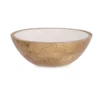 Dekor. činija Knossos fi 18x6.5cm boja drveta/bela Bizzotto