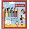 shumee Stabilo 3-v-1 lesene barvice. Barve za ustvarjanje, ki spodbujajo domišljijo.