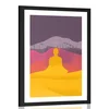 Plakat s paspartujem ravnotežje Bude - 30x45 black