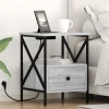 Noćni ormar Siva Sonoma 41,5 x 40,5 x 55 cm Konstruirano drvo