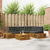 Set vanjskih sofa s jastukom 5 Komad Prirodna i antracit
