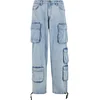 Urban Classics Kargo kavbojke moder denim
