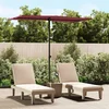 vidaXL Zunanji senčnik z aluminijastim drogom 180x130 cm bordo rdeč