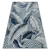 eoshop Preproga Structural BOTANIC 65242 Perje, cikcak plosko tkano za balkon, teraso - aqua blue ( - Velikost: 176x270 cm)