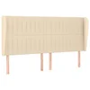 Vidaxl Vzglavje z ušesi krem 163x23x118/128 cm blago