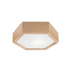 Stropna svetiljka OAK HEX 1xE27/60W/230V prečnik 32 cm hrast