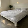 Posteljina od Krep-a -dezen White - Francuski ležaj ( VLK000370-white )