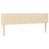 Vidaxl Posteljno vzglavje krem 160x5x78/88 cm blago