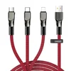 Joyroom 3in1 kabel USB - Lightning/Lightning/USB-C 3.5A 1.3m, rdeča