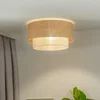 Euluna Stropna svetilka Boho, rjava/bež, premer 60 cm, iz tkanine - Dnevna soba/jedilnica - naravno rjava, bela - Tkanine/tekstil