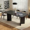 Nordure Trpezarijski sto, 180x75x90cm, Crni