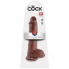 shumee King Cock - Realističen dildo z glavicami, modi in žilami 25 CM, rjave barve kože