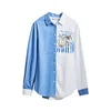 Desigual Bluza Perfect RIde modra/črna/bela