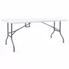 Sklopivi vrtni stol bijeli 180 x 72 x 72 cm HDPE