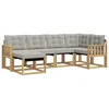 Set vanjskih sofa s jastukom 6 pcs Bijela i svjetlosiva