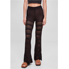 Womens crocheted leggings in black color