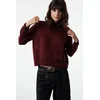 Trendyol Claret Red Pocket Detailed Soft Textured Knitwear Sweater