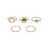 5-Pack Rings - Gold Colors