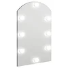 Vidaxl Ogledalo z LED lučkami 60x40 cm stekleno z lokom