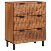 Vidaxl Strani šal Acacia rjav finiš 60 x 33 x 75 cm Masiven les manga