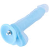 HiSmith HSA80 Silicone Glowing Realistic Dildo KlicLok 9.65 Blue